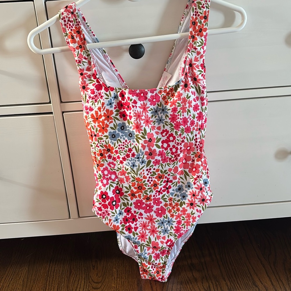 NWOT Pink lily floral one piece swimsuit